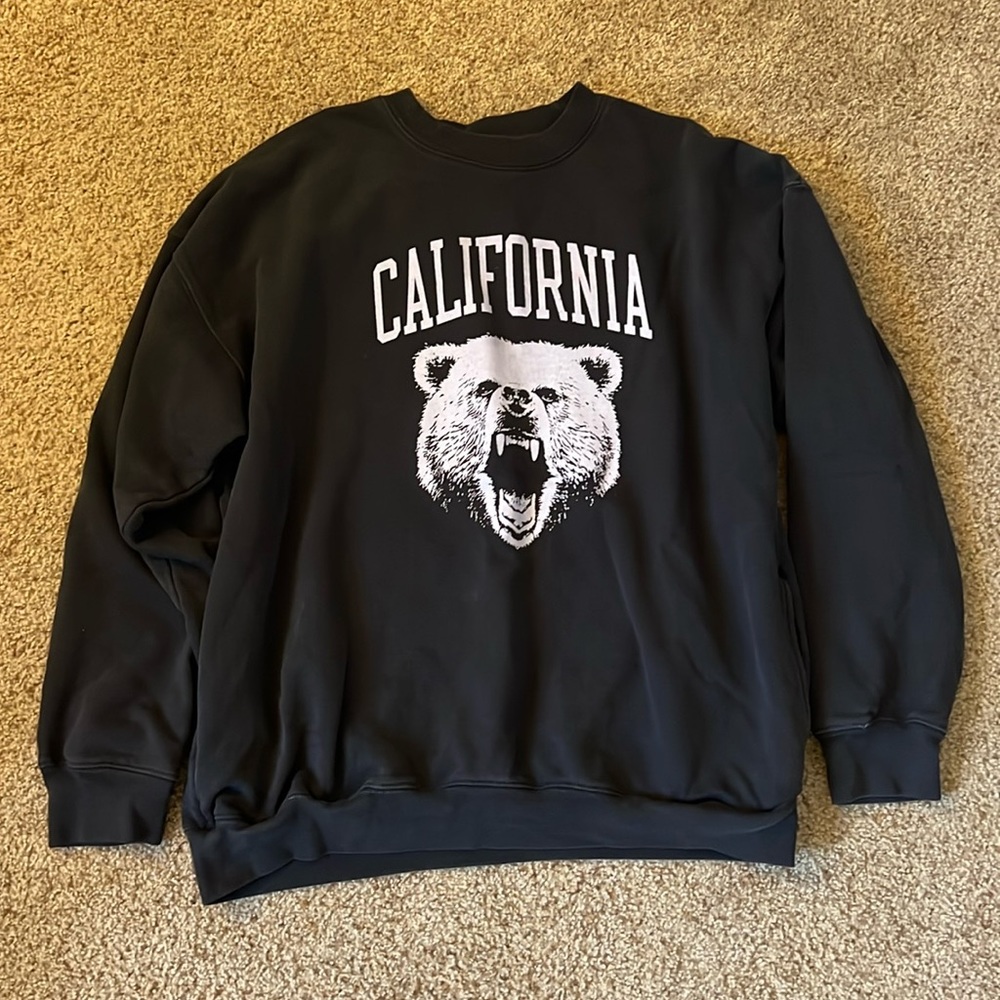 John Galt California Black and Purple Crewneck